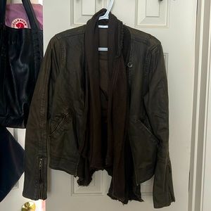 Blank NYC Army Green Bomber/Moto Jacket